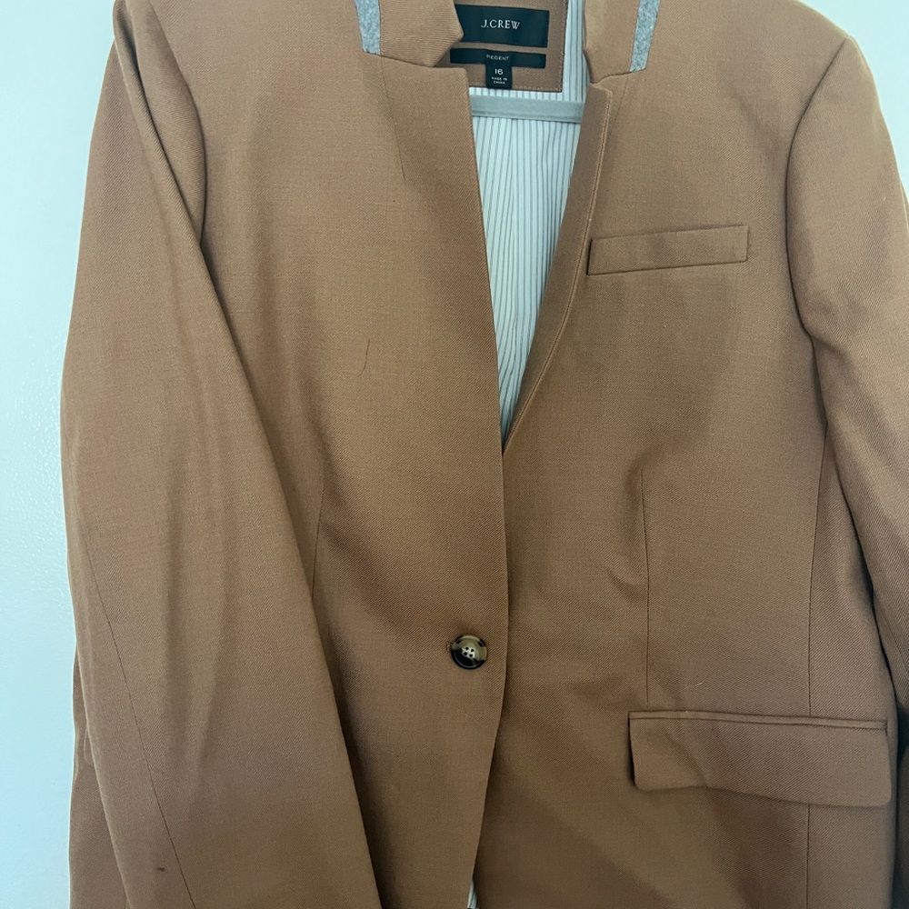 J. Crew women’s wool blend Tan Blazer 16
